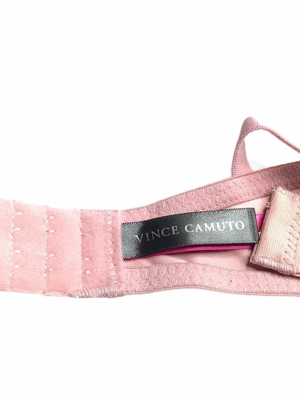 NWT Vince Camuto Push Up Bra 34C Pink Logo Lined Adjustable Underwire VC051033